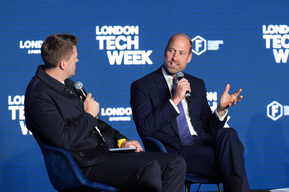 William joined a discussion on stage as part of London Tech Week (Aaron Chown/PA) (PA Wire)
