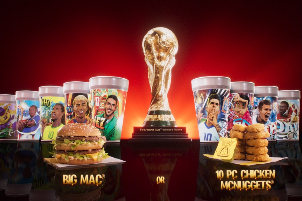 The McDonald’s World Cup meal includes nine collectable cups (McDondald's)