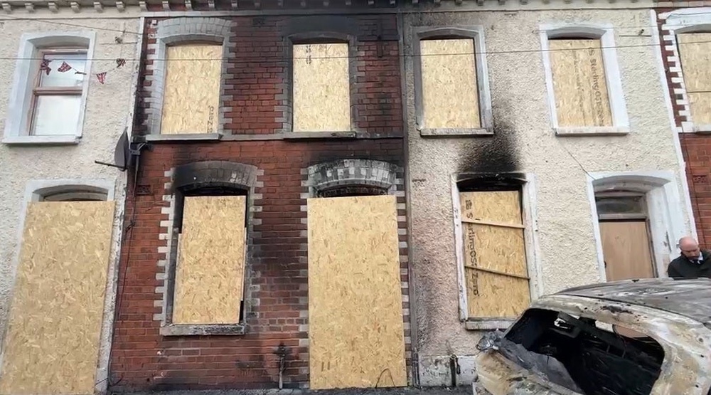 Nearly 30 people were made homeless when their houses were set alight (Sam Kiley)