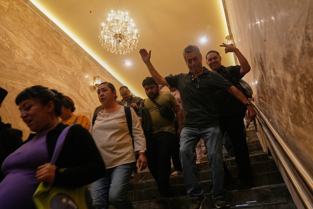 Mexicans milling through the busy Hidalgo metro station pointed and laughed, occasionally snapping pictures of the face-lift that has become the subject of a cascade of internet memes (ap)