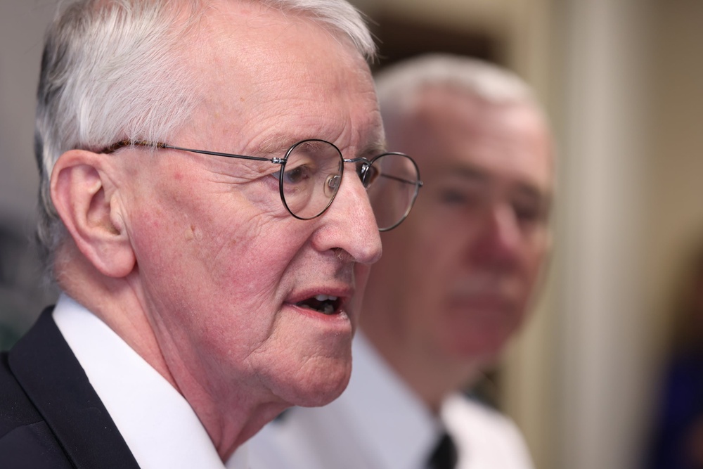 Northern Ireland Secretary Hilary Benn (left) and Chief Constable Jon Boutcher speaking during a press conference at PSNI headquarters (Liam McBurney/PA) (PA Wire)