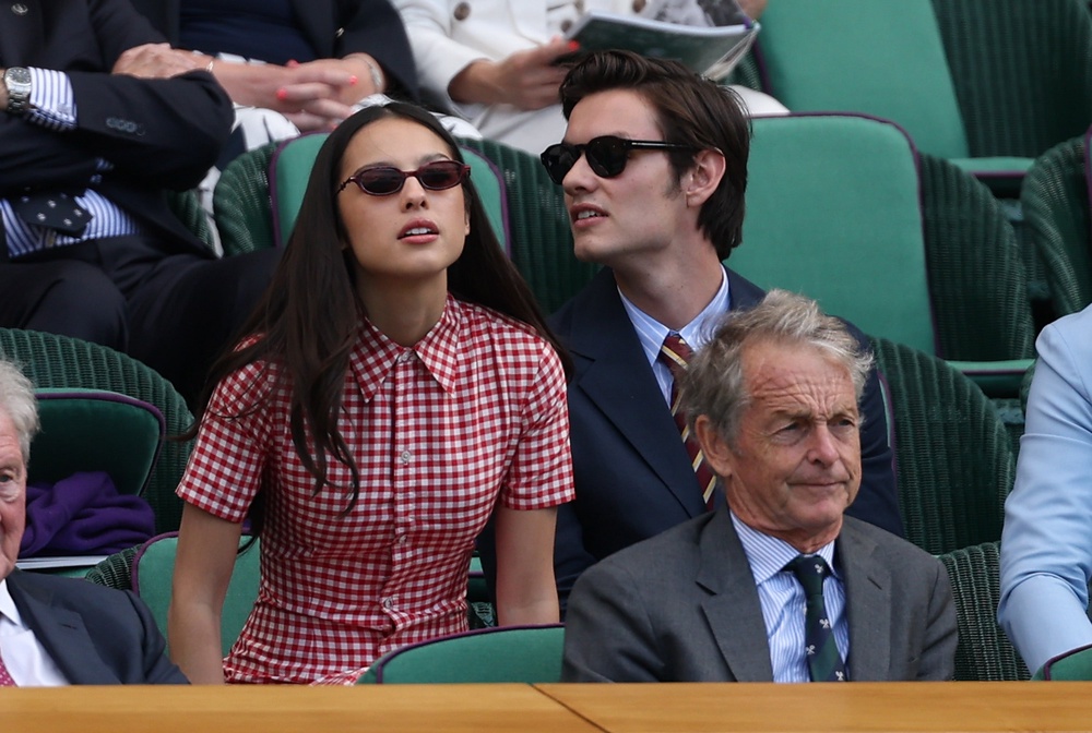 Olivia Rodrigo and Louis Patridge at Wimbledon in 2025 (Getty)