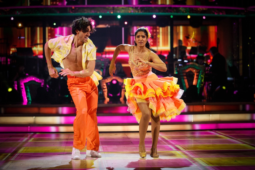 'EastEnders' star Balvinder Sopal on 'Strictly' with Julian Caillon last year (PA)