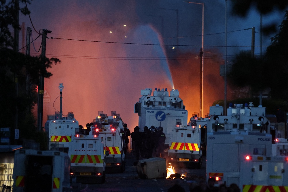 The discussions came amid rioting over a knife attack in Belfast (PA) (PA Wire)