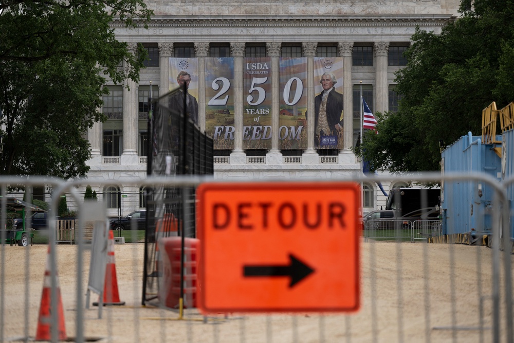 Preparations for the 250th anniversary festivities are ongoing across Washington but have not run entirely smoothly (AFP/Getty)