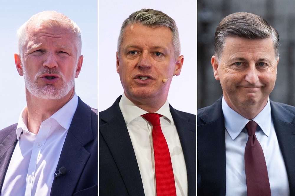 Left to right: Al Carns, Luke Pollard, Douglas Alexander (Getty/PA)