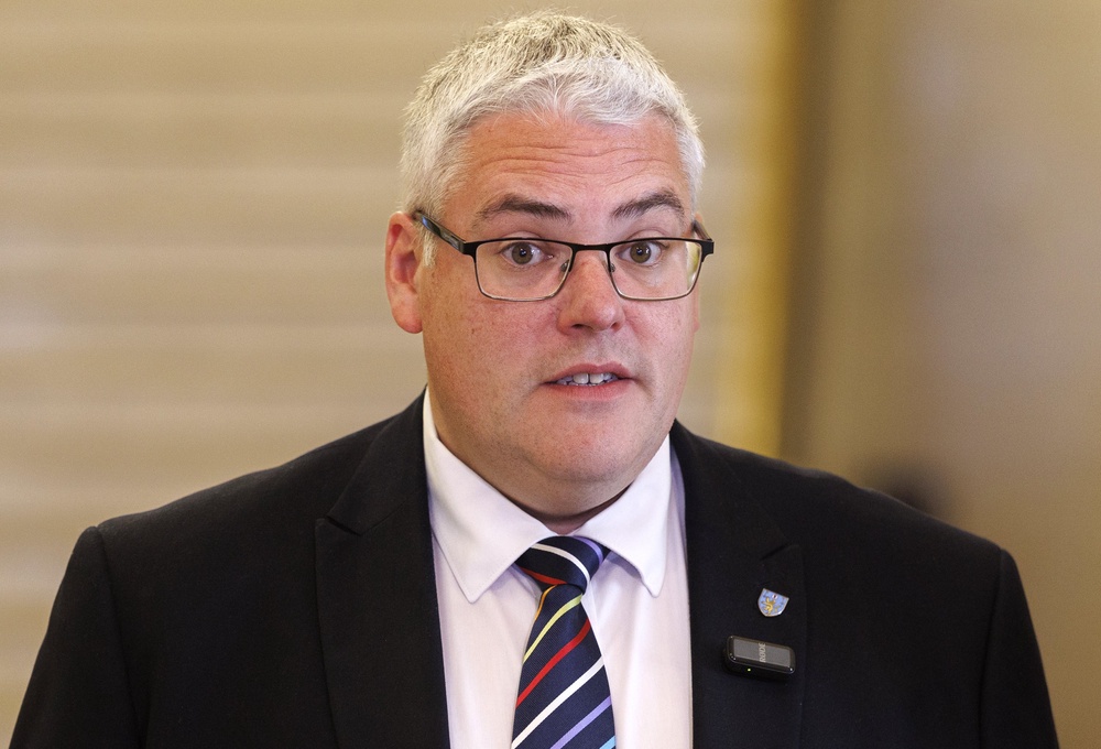DUP leader Gavin Robinson has said the ‘open porous border’ with Ireland should be closed (Liam McBurney/PA) (PA Wire)