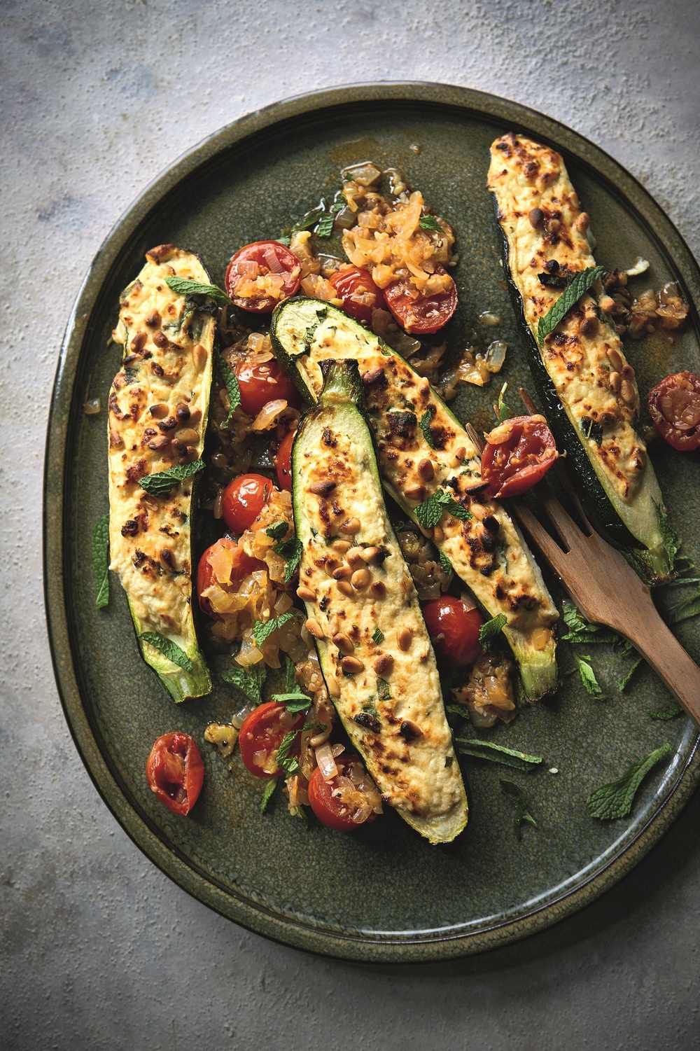 Courgettes are at their best right now and need little more than good cheese and fresh herbs (Maja Smend)