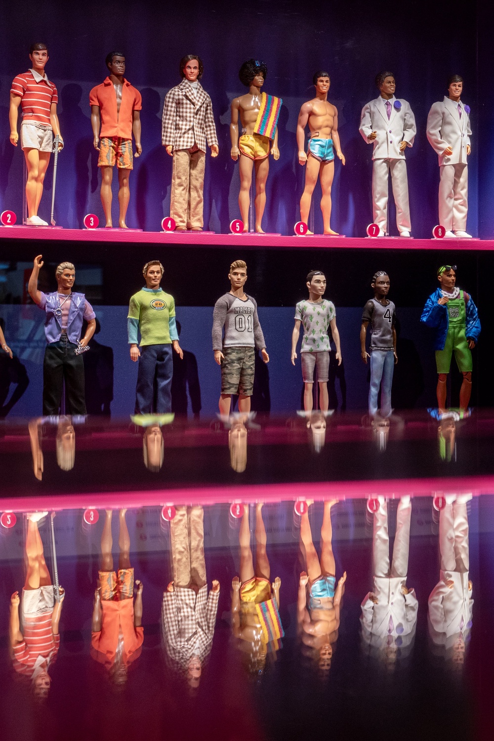 A number of Ken dolls are also on display (Jane Barlow/PA) (PA Wire)