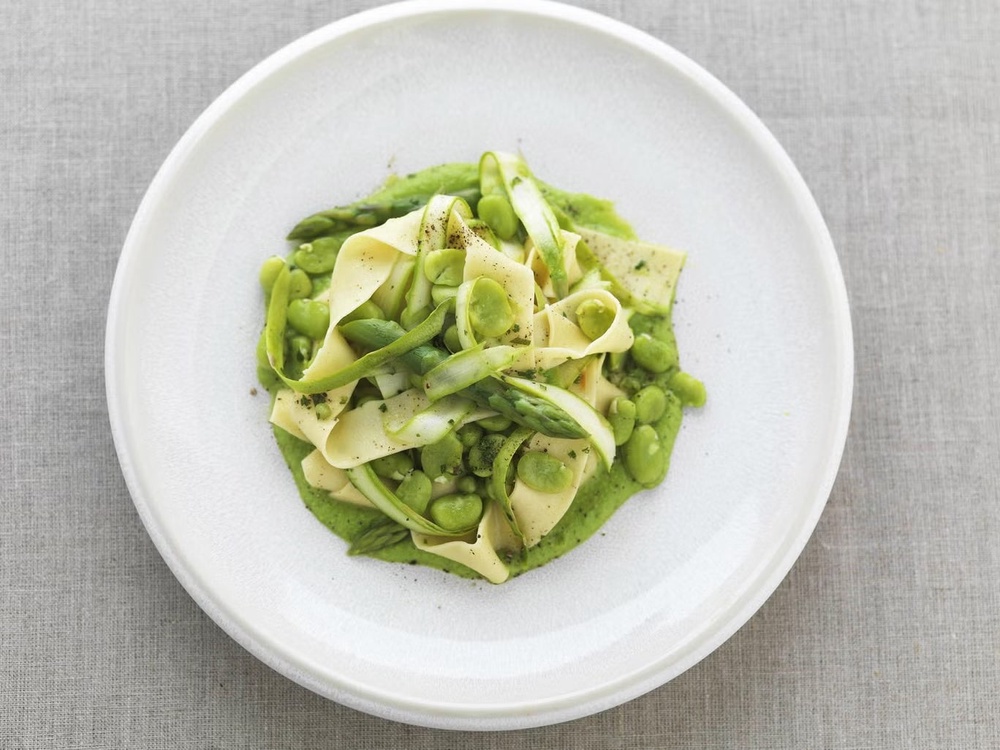 Three of June’s finest vegetables in one bowl of pasta (Great British Chefs)
