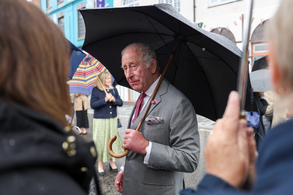 King Charles III during a visit to The CARE Hub, a community care and housing organisation designed to provide support to members of Grimsby by offering a safe and nurturing environment (PA)