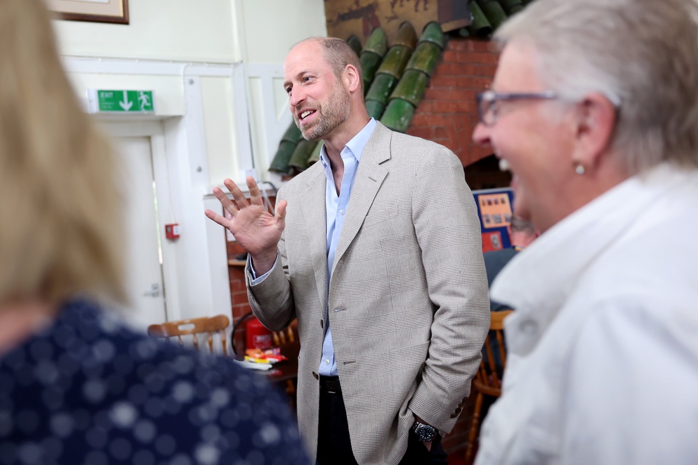 The future king visited Anmer Social Club, a facility used by the charity and located a stone’s throw from his Anmer Hall home