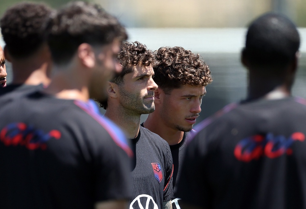 Christian Pulisic in training this week before the USA's opening game (Getty)