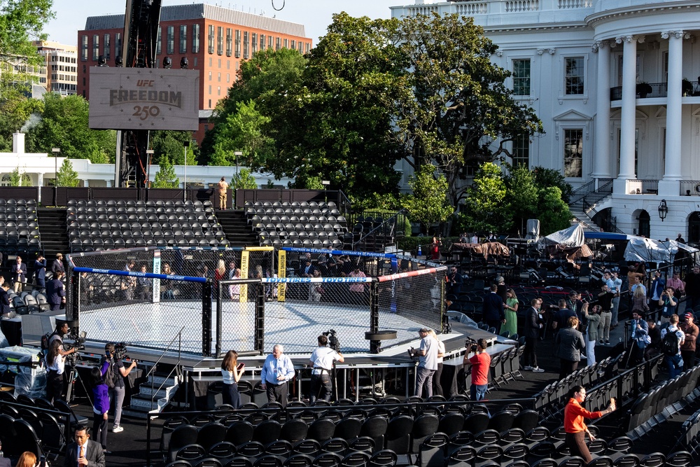 While only 4,300 people will be able to attend in person, those hoping to watch the cage match can stream it on Paramount+ (AP)