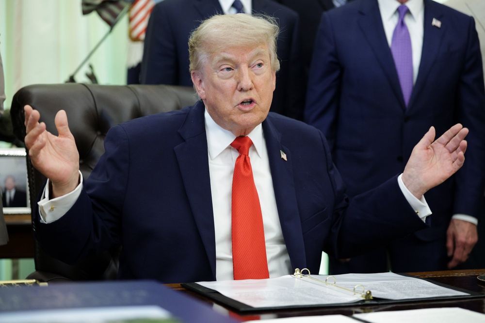 During an Oval Office press conference on Thursday, Trump expressed confidence that a peace deal with Iran would be signed soon (Getty Images)