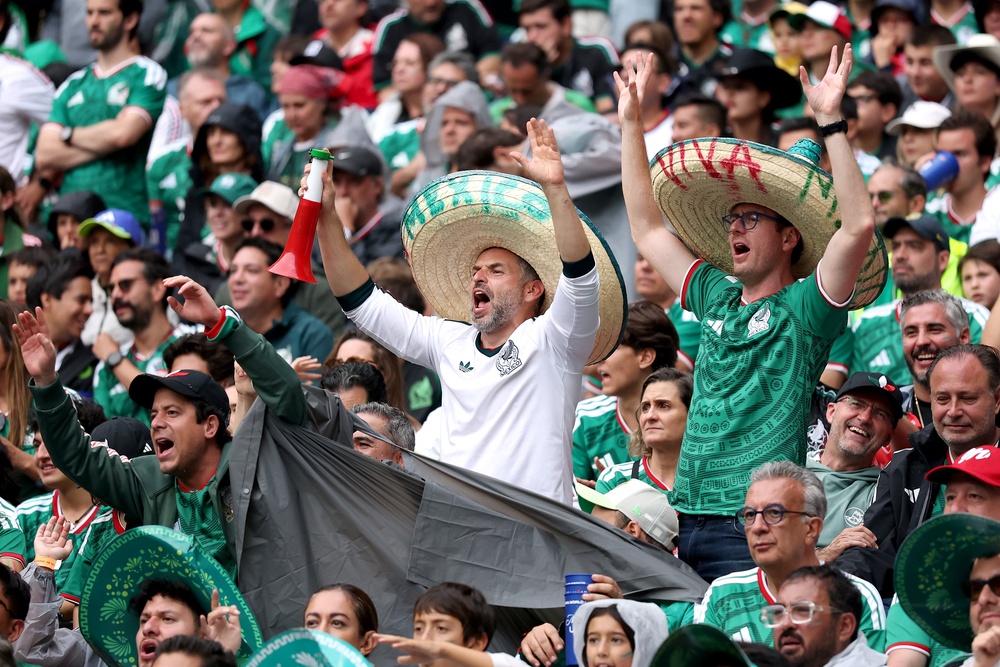 Mexican fans cheer in the stands during the Fifa World Cup 2026 opener (Getty)
