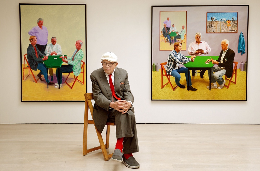 David Hockney at the launch of an exhibition of his work in 2015 (PA)