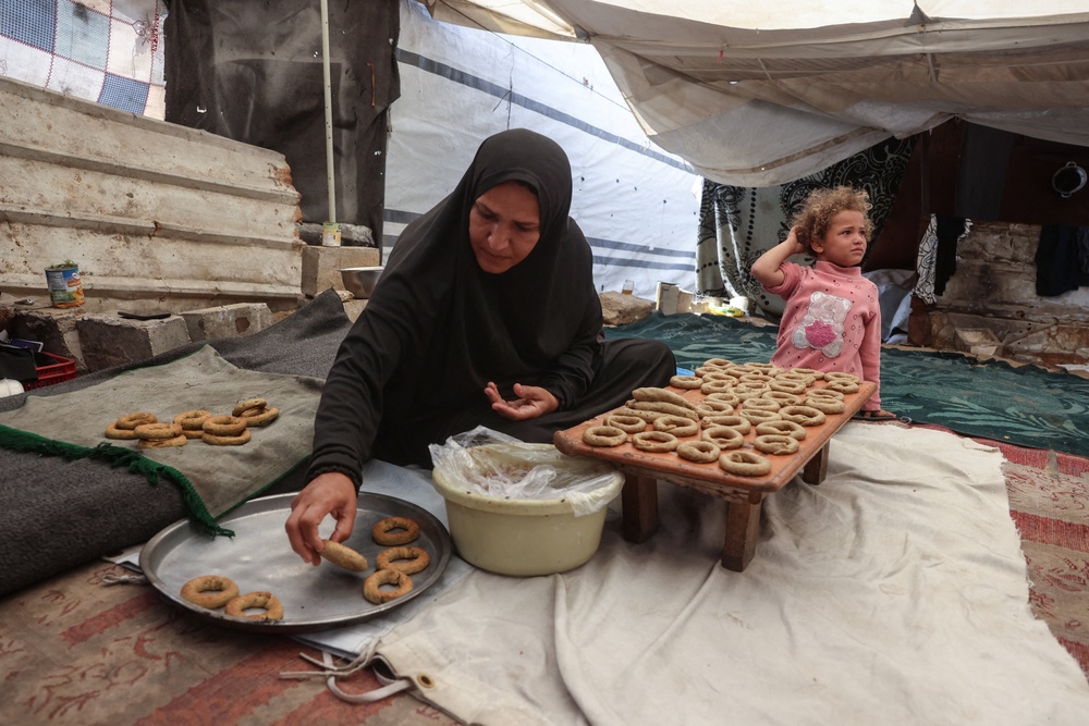 The devastation in Gaza has meant many women are now the primary breadwinners for their families (AFP/Getty)