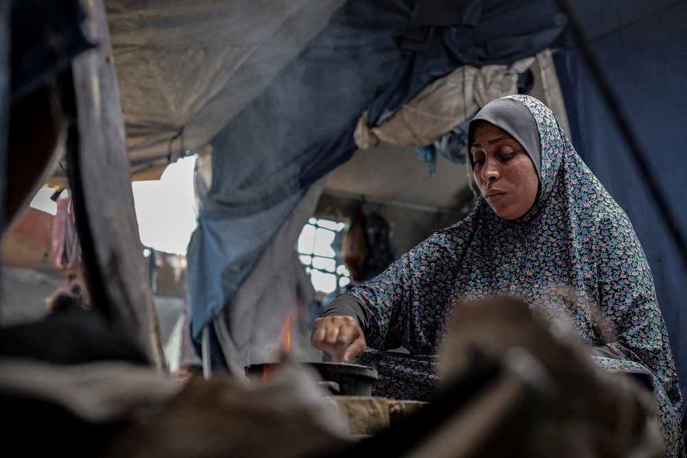 Women in Gaza are at the forefront of a parallel, resilience economy designed to meet the challenges of displacement (AFP/Getty)