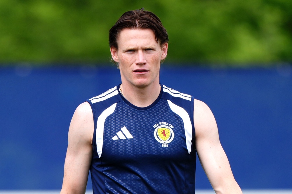Scotland's Scot McTominay during a training session (PA)