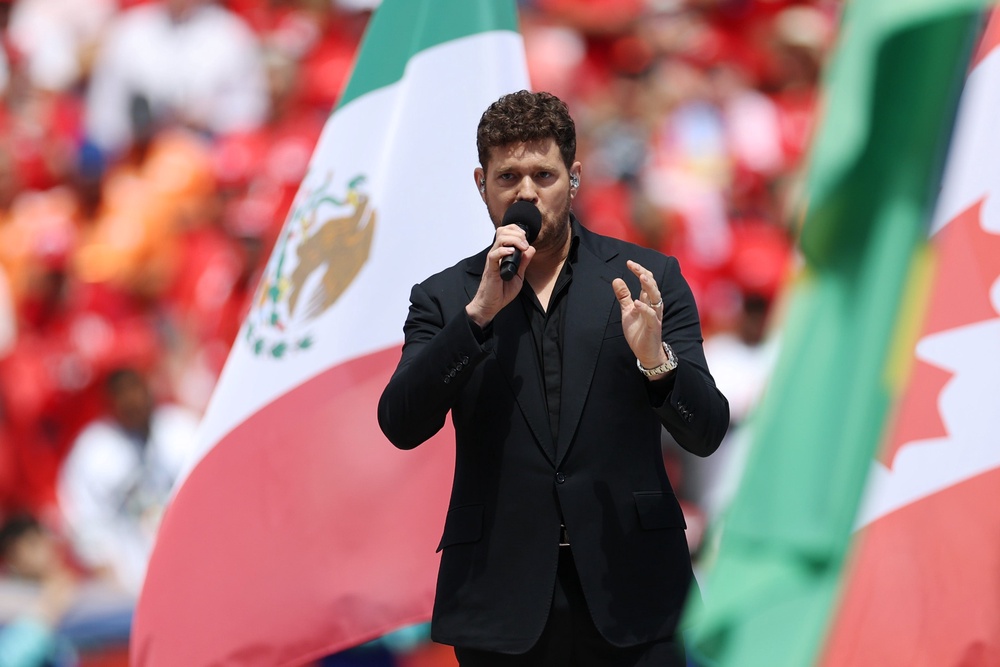 Michael Buble at the opening ceremony in Toronto (Getty)