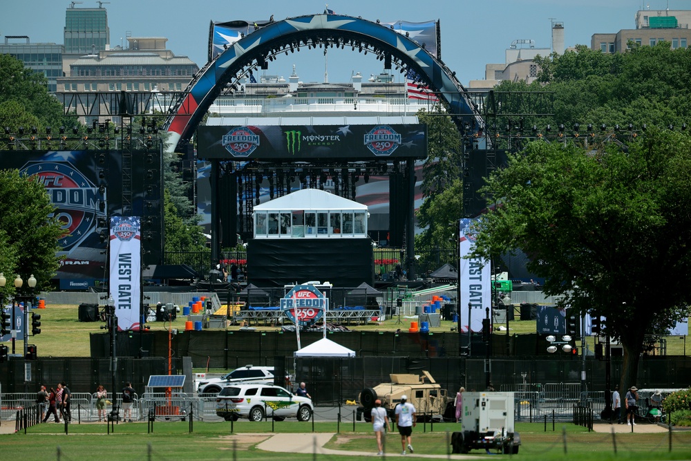 Trump will be in Washington, D.C., attending a UFC fight on the South Lawn of the White House over the weekend (Getty Images)
