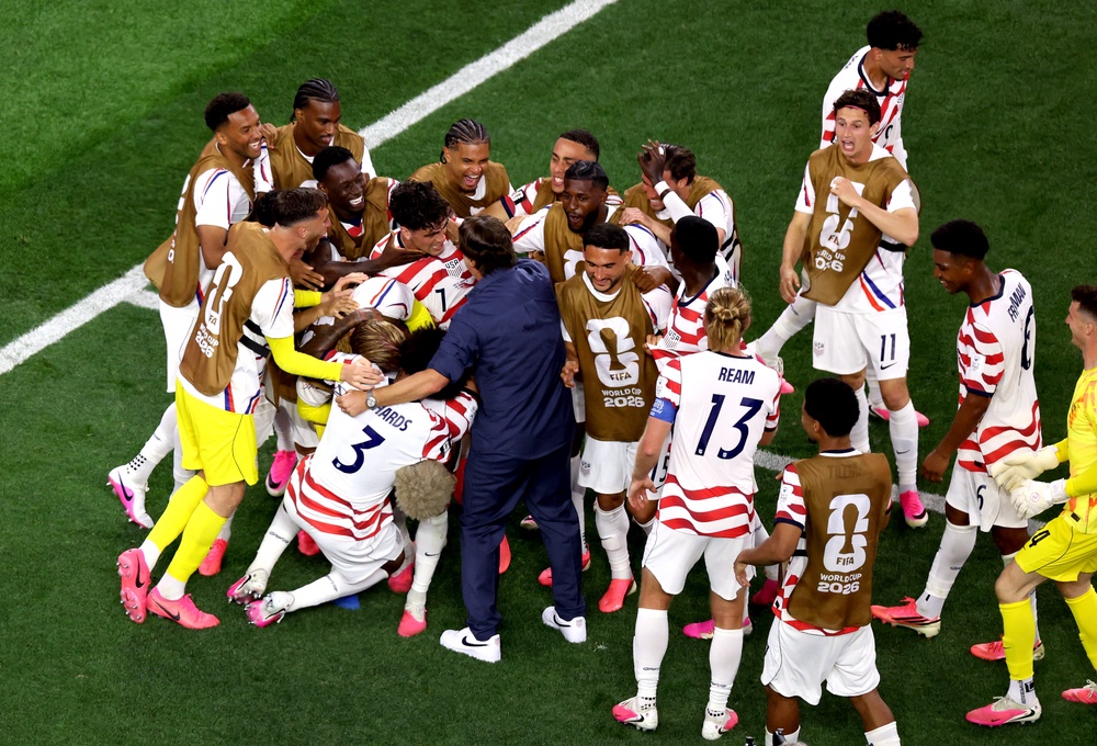 Mauricio Pochettino, Head Coach of the United States, celebrates (Getty)