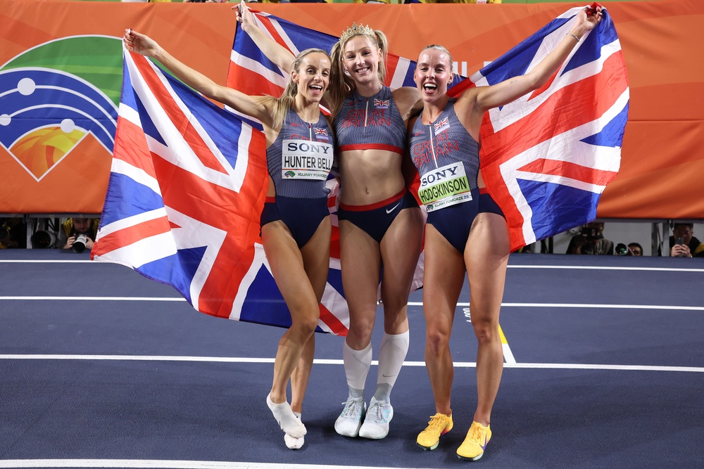 Caudery was part of a trio of British success stories at the world indoor championships in Poland, with Georgia Hunter Bell and Keely Hodgkinson also winning gold (Getty)