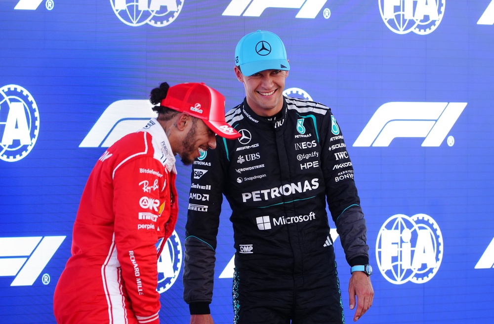 Hamilton missed out on pole to George Russell (PA)