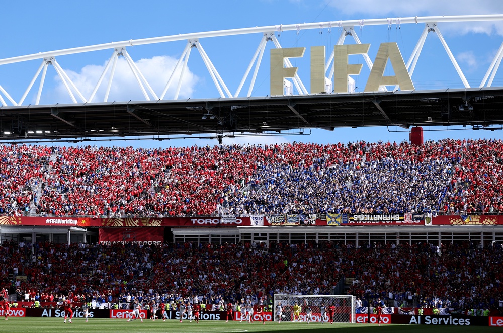 Two fans were arrested at Friday's match (Getty)