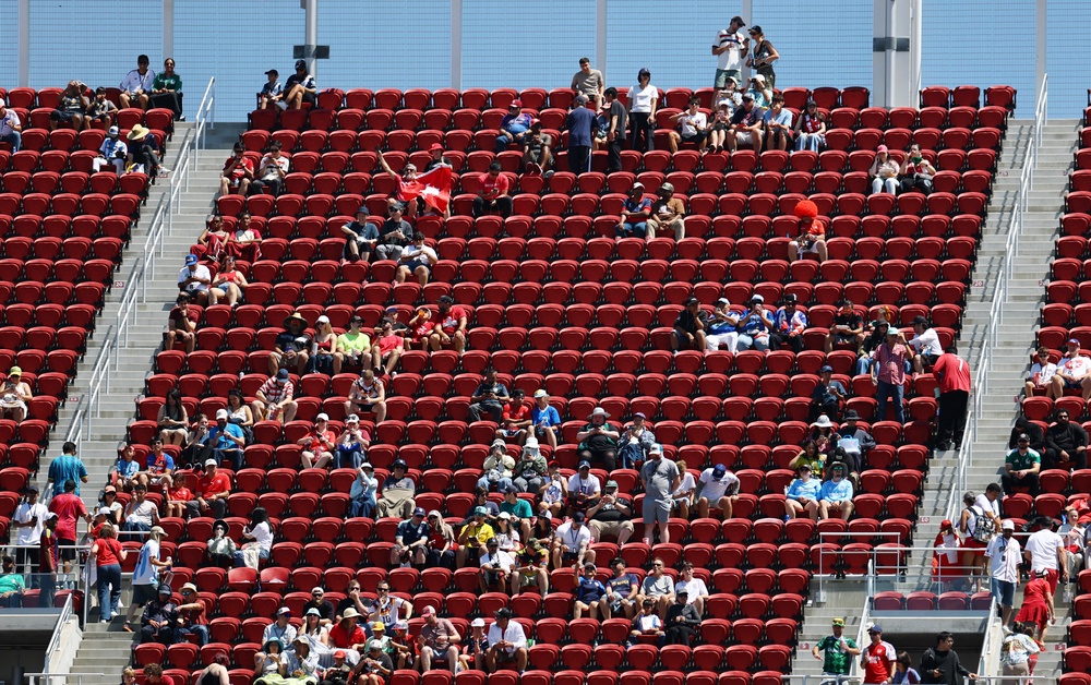 Seats were also slow to fill before the match (Reuters)