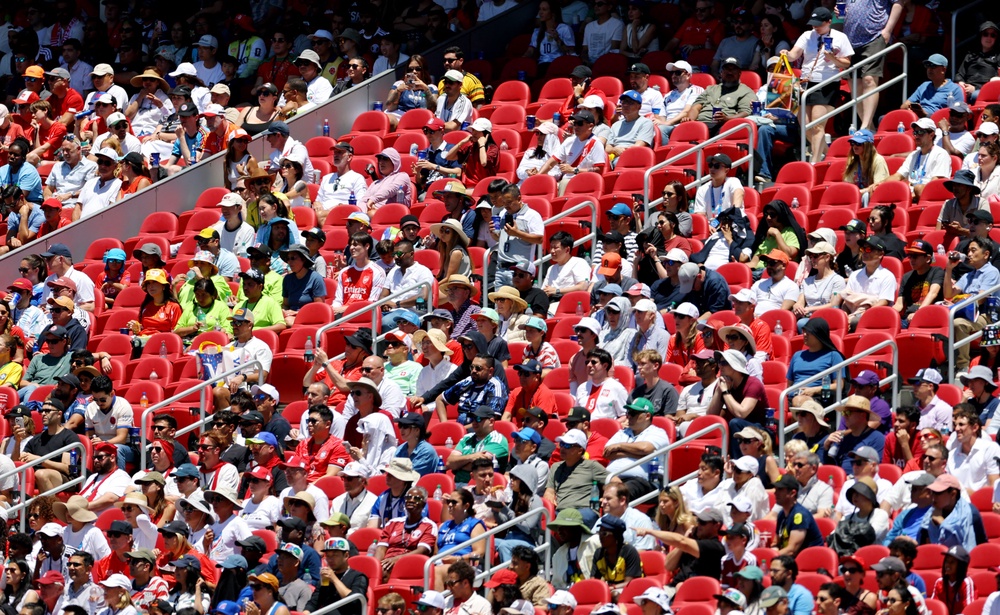 Plenty of empty seats were visible in the stadium (Reuters)