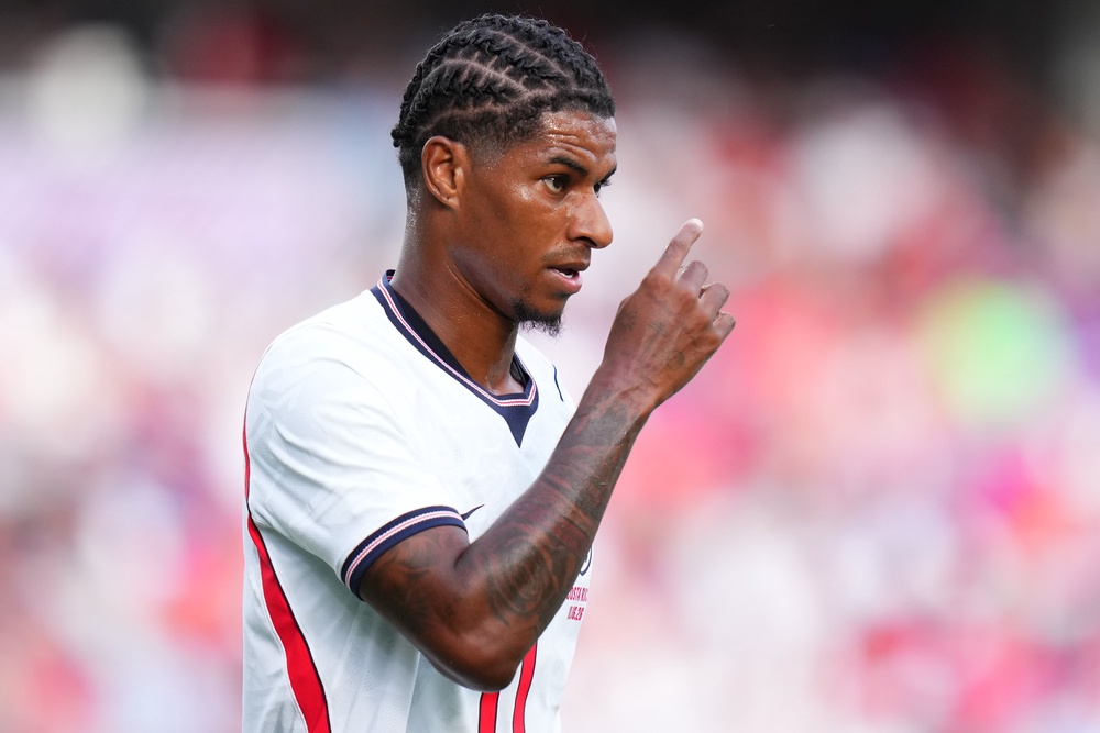 Marcus Rashford is battling with Anthony Gordon to start for England (Getty)