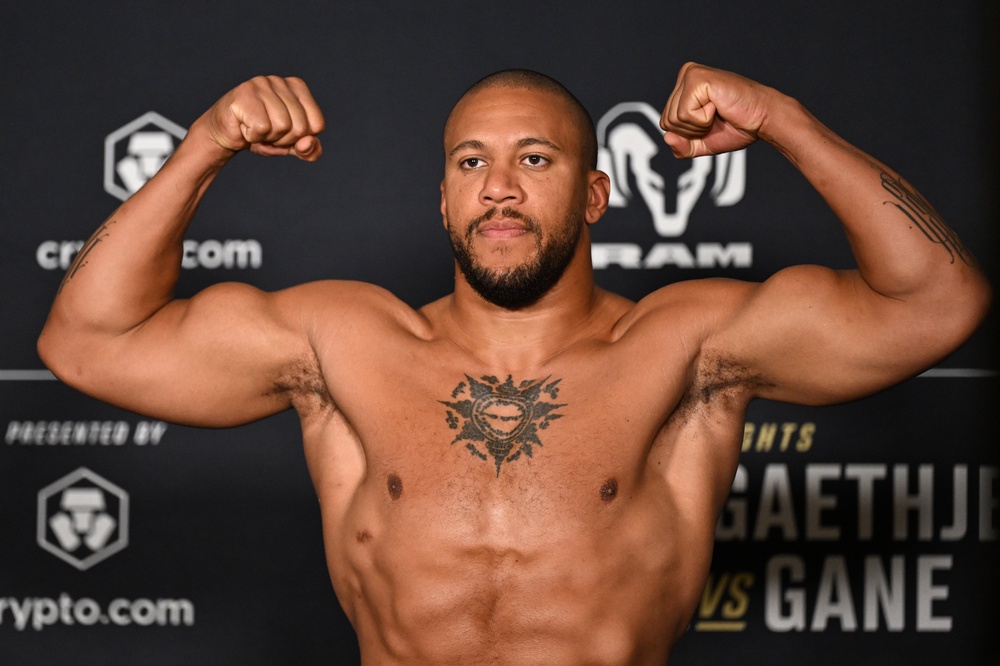 Ciryl Gane will aim to become a two-time interim heavyweight champion (Getty)