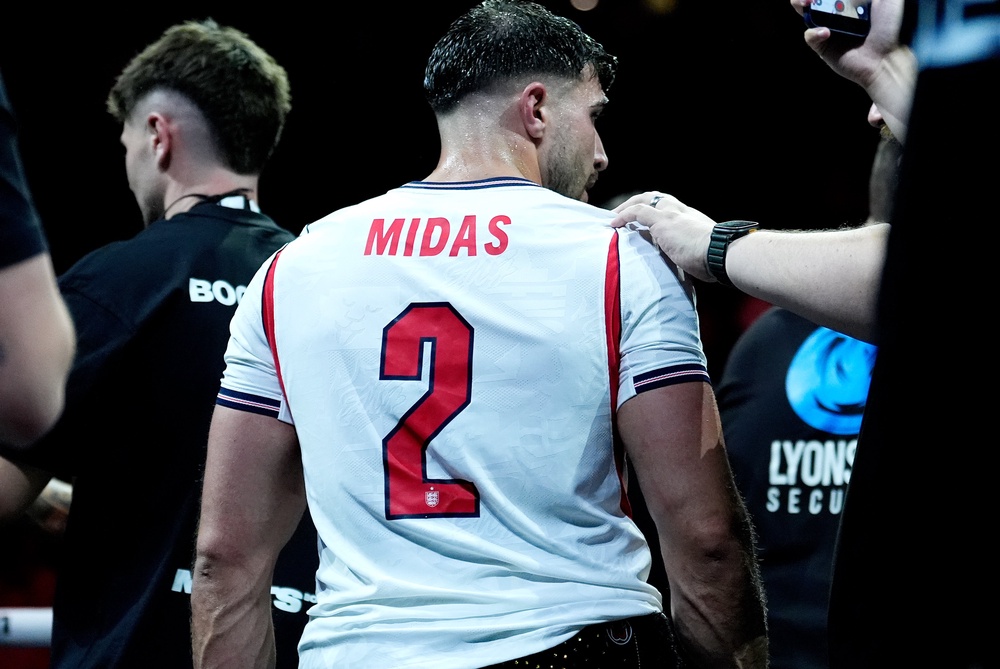 Fury wore a shirt with his son's name emblazoned on the back (PA)