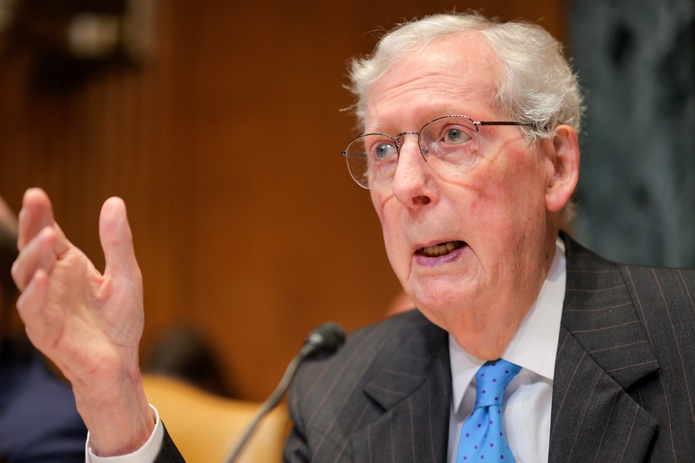 Nonetheless, Trump has yet to go after the Se. John Thune on a personal basis, as he often did with Thune’s predecessor, Sen. Mitch McConnell, R-Ky.. Trump once called McConnell a “dour, sullen, and unsmiling political hack” (Getty Images)