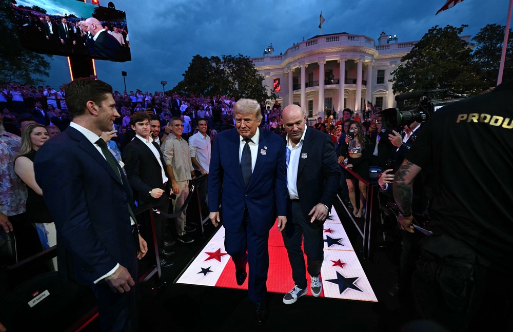 Trump is a close friend of UFC boss Dana White, who promised the greatest card in MMA history (AFP/Getty)