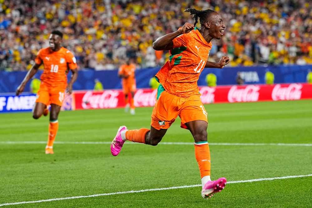 Yan Diomande was lively for Ivory Coast (AP)