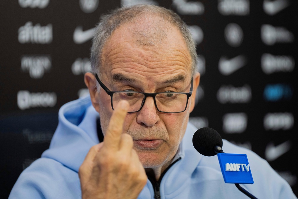 The quirky Marcelo Bielsa has endured a tough tournament (AP)