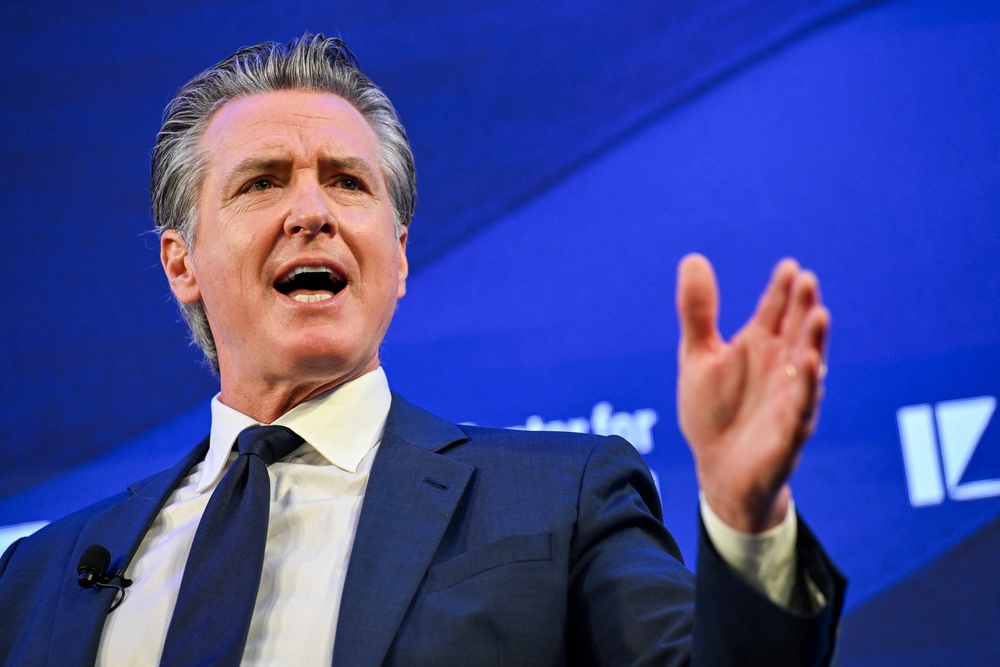 Newsom has not yet declared his intention to run for the presidency although it is widely expected (Reuters)