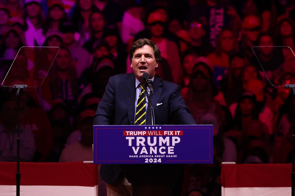 Tucker Carlson tried to take the blame for Vance’s ‘childless cat ladies’ insult (Getty)