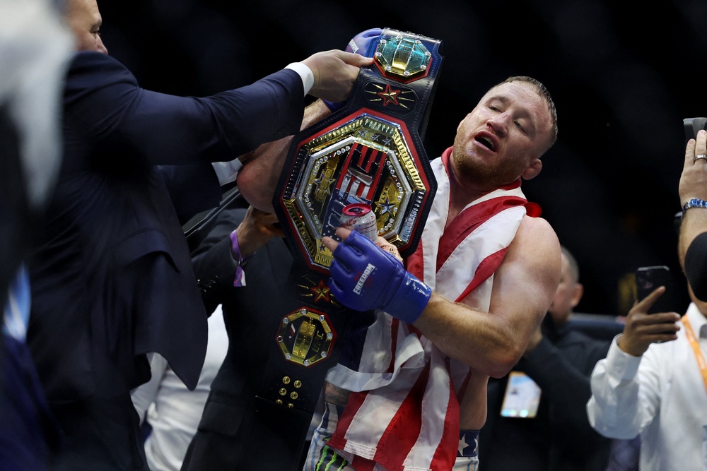 Gaethje had lost two previous undisputed-title fights (Reuters)