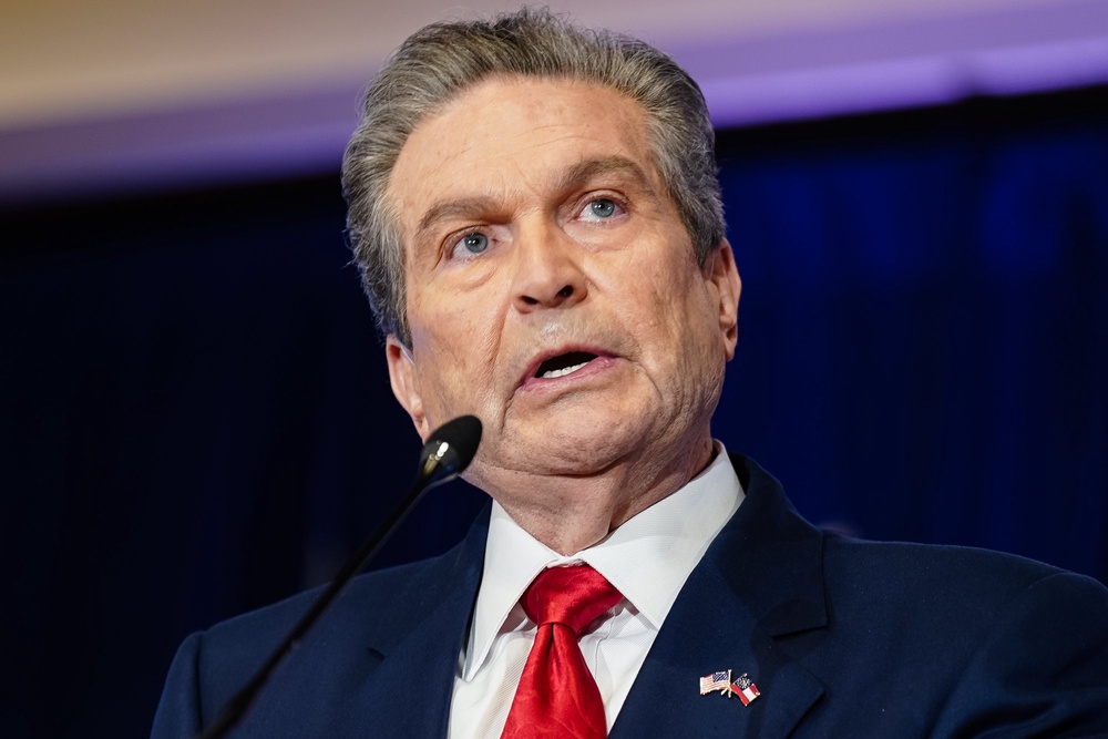 Rick Jackson, who faces Trump-backed Lt. Gov. Burt Jones in a runoff, has given his campaign more than $100 million to try and convince Republican primary voters to overlook Trump’s advice (Getty)