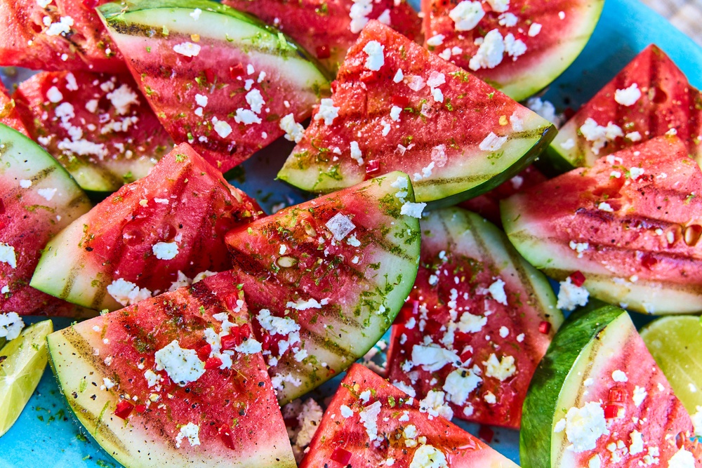 Proof that watermelon belongs on the barbecue (Maldon Salt)