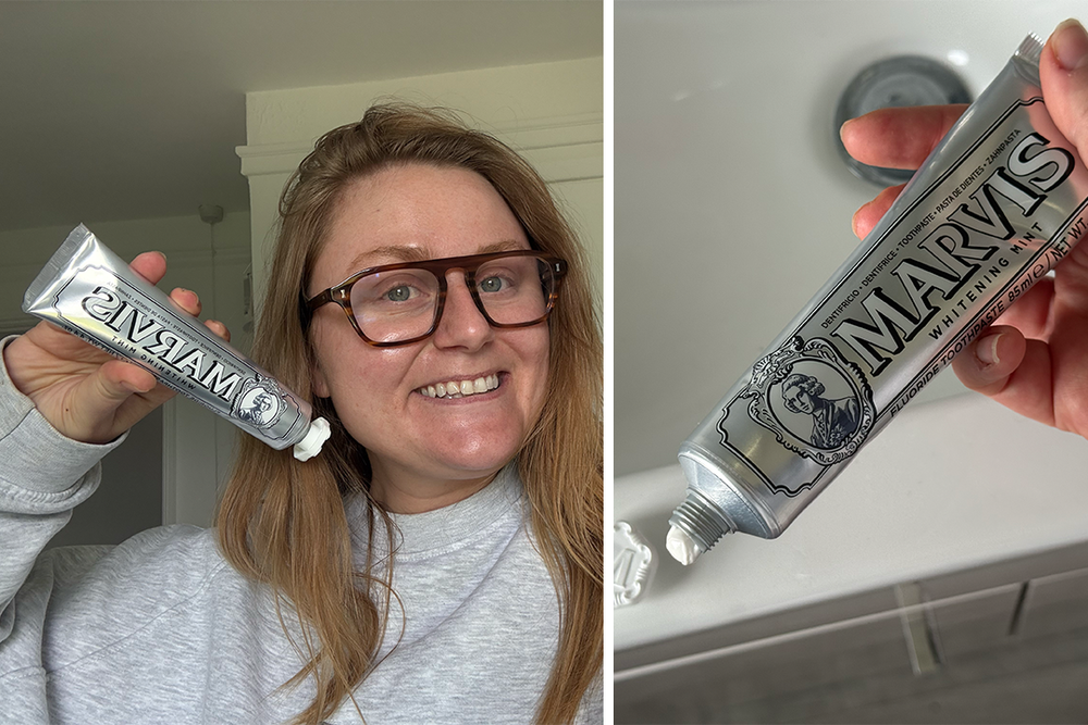 Teeth looked white after weeks of consistent use (Lucy Smith/The Independent)