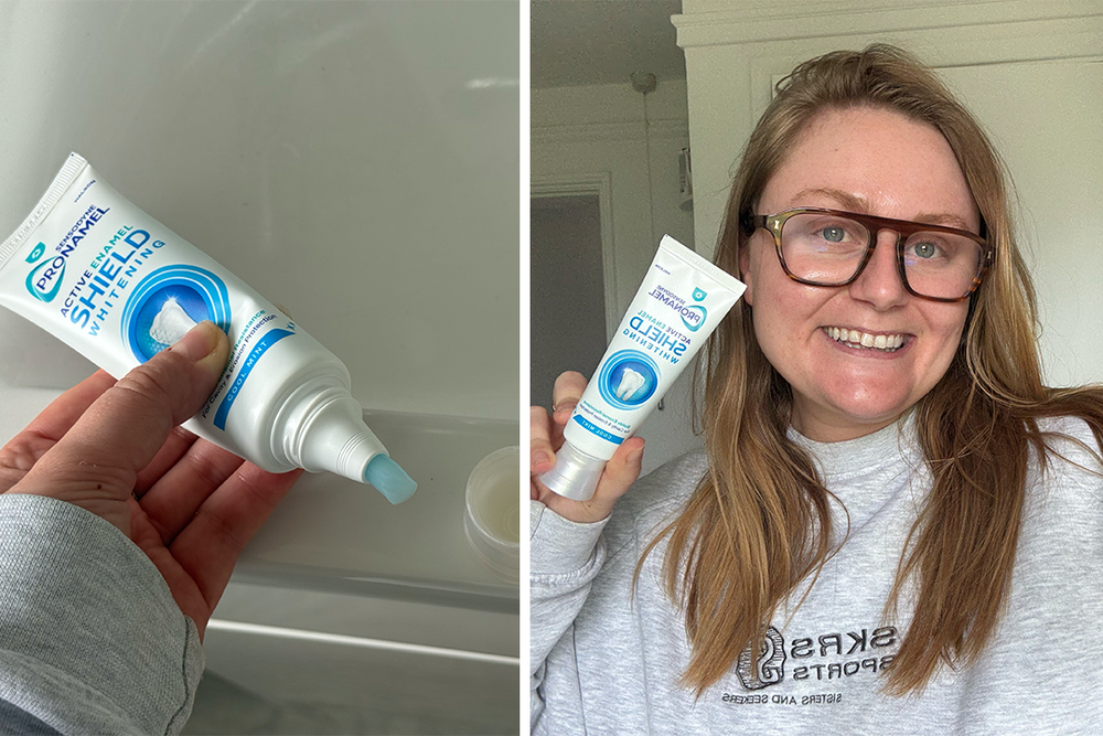 Sensodyne has clearly prioritised protection over dramatic bleaching (Lucy Smith/The Independent)