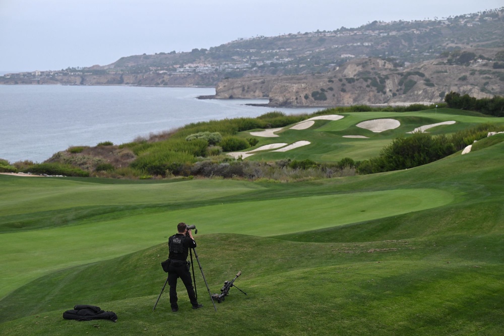 Trump's 18-hole golf course spans roughly 150 acres along the Pacific Ocean in Rancho Palos Verdes. The PGA Grand Slam of Golf was scheduled for the venue in 2015, but organizers withdrew following criticism of Trump's remarks about immigrants (AFP via Getty Images)