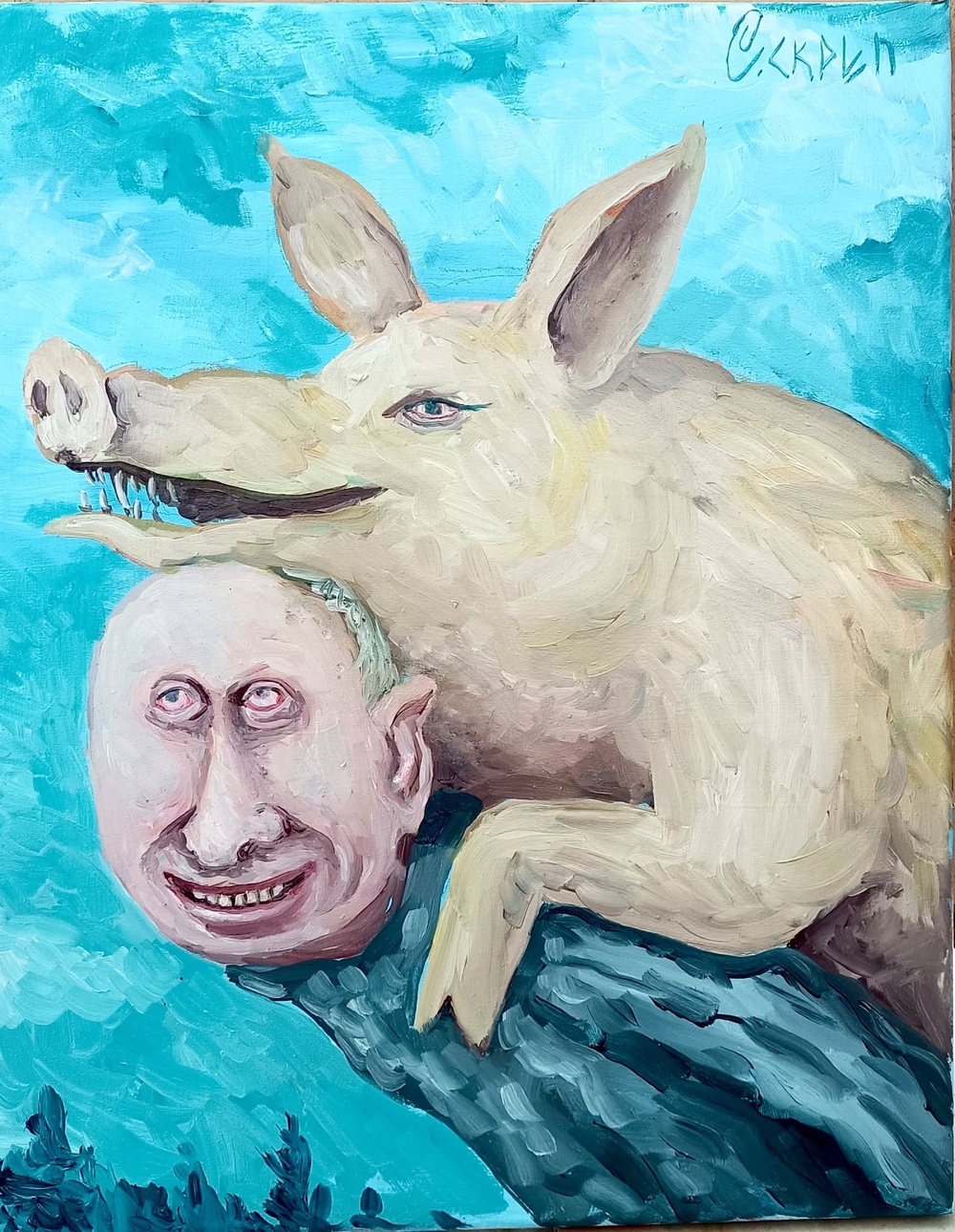 The Russian artist was known for making provocative caricatures of world leaders, especially Putin (Facebook/Semyon Skrepetsky)