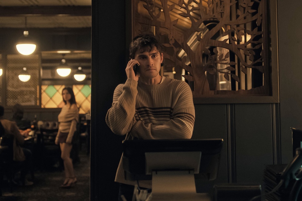 Inde Navarrette, left, and Michael Johnston in a scene from ‘Obsession’ (Focus Features)