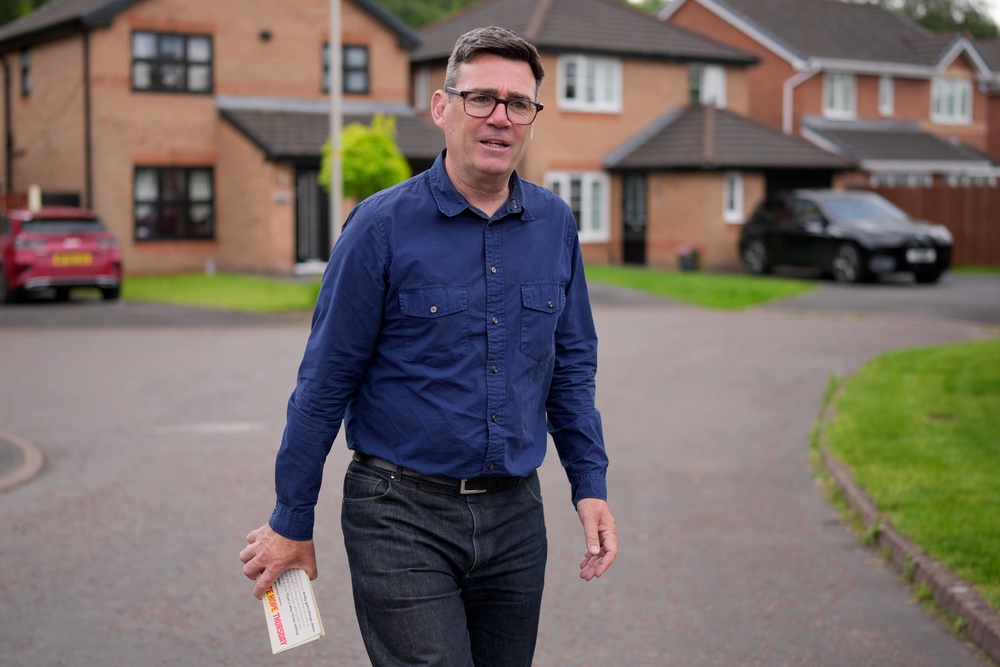 Andy Burnham is trying to win the Makerfield by-election (Getty)